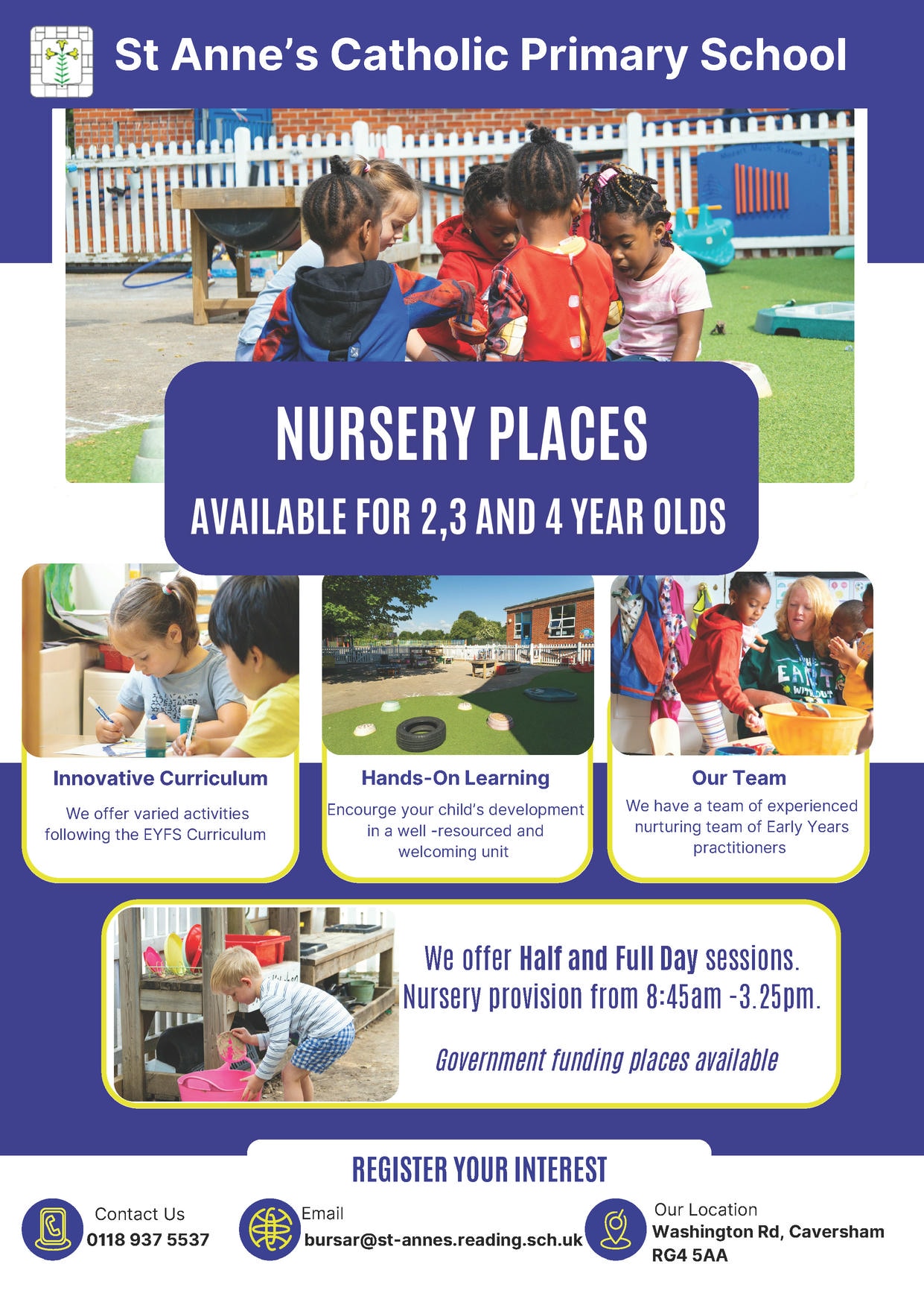 St Annes Catholic Primary School - Caversham, Reading : Nursery Places