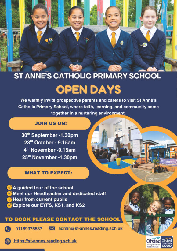 St Anne's Catholic Primary School - Caversham, Reading : Open days